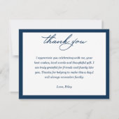 Carte De Correspondance Bleu de la marine Casquette (Dos)