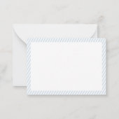 Carte De Correspondance Bleu et blanc rayé marin côtier (Dos)
