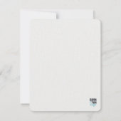 Carte De Correspondance Bleu et or Aquarelle (Dos)