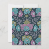 Carte De Correspondance Bleu foncé, vert et violet (Devant)