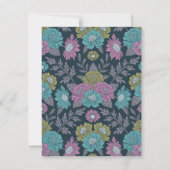 Carte De Correspondance Bleu foncé, vert et violet (Dos)