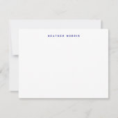 Carte De Correspondance Bleu marine rayé (Devant)