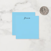 Carte De Correspondance Bleu Moderne Élégant Simple Professionnel Nom (Devant/Arrière en situation)