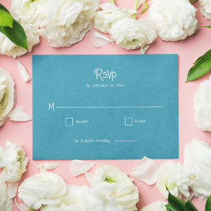 Carte De Correspondance Bleu RSVP