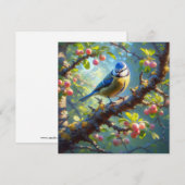 Carte De Correspondance Bleu Tit 1 (Devant / Derrière)
