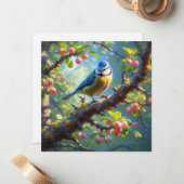 Carte De Correspondance Bleu Tit 1 (Devant/Arrière en situation)