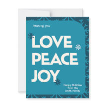 Bleu Turquoise cadre photo de famille Noël