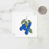 Carte De Correspondance Bleuets à main (Devant/Arrière en situation)