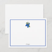 Carte De Correspondance Bleuets à main (Devant / Derrière)