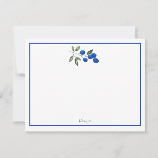 Carte De Correspondance Bleuets à main 2 (Devant)