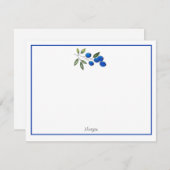 Carte De Correspondance Bleuets à main 2 (Devant / Derrière)