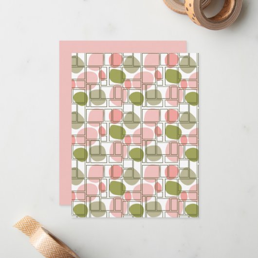 Carte De Correspondance Blobs de briques (Devant/Arrière en situation)