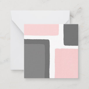 Carte De Correspondance Bloc de couleur gris et blanc minimaliste