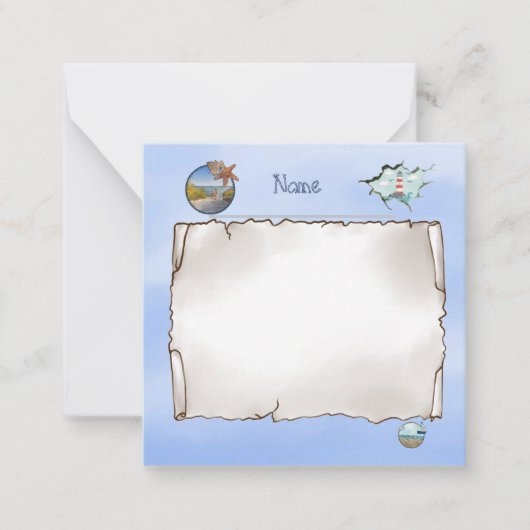 Carte De Correspondance bloc-notes maritime (Devant)