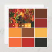 Carte De Correspondance Blocs de couleurs d'automne (Devant / Derrière)
