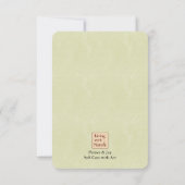Carte De Correspondance Bloom stable - Calm Growth Affirmation personaliz (Dos)
