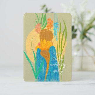 Carte De Correspondance Bloom stable - Calm Growth Affirmation personaliz