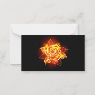 Carte De Correspondance Blooming Fire Rose