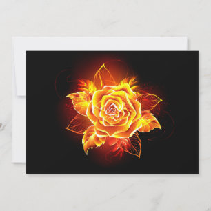 Carte De Correspondance Blooming Fire Rose