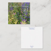 Carte De Correspondance Bloomings de Californie : Boucles bleues (Devant / Derrière)