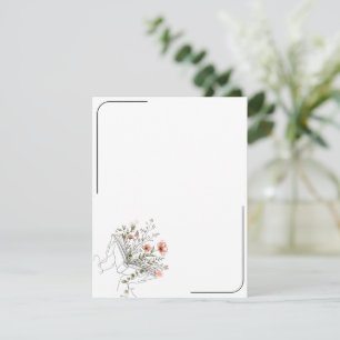 Carte De Correspondance Blooms Book Ligne d'Art Botanique