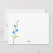 Carte De Correspondance Blossoms bleus (Devant)