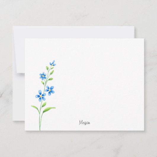 Carte De Correspondance Blossoms bleus (Devant)