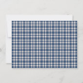 Carte De Correspondance Blue and Green Gingham Plaid Tartan Monogram (Dos)