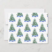 Carte De Correspondance Blue Chinoiserie Christmas Tree (Dos)