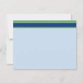 Carte De Correspondance Blue Green Light Blue Strips Ajouter Votre Nom (Dos)
