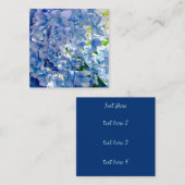 Carte De Correspondance Blue Hydrangea Nom personnalisé (Devant / Derrière)