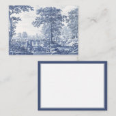 Carte De Correspondance Blue Italianate Paysage 1600s (Devant / Derrière)