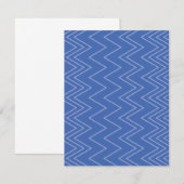 Carte De Correspondance Blue, moderne, simple, cool, trendy zigzag (Devant / Derrière)