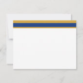 Carte De Correspondance Blue Mustard Yellow Strips Ajouter Votre Nom (Dos)