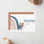 Carte De Correspondance Blue Rainbow merci (Devant/Arrière en situation)