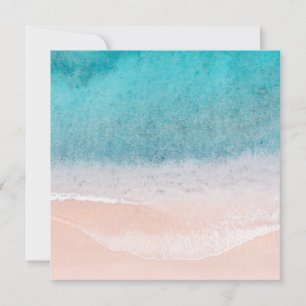 Carte De Correspondance Blue Sea Waves Plage de bord de mer Sable Blanc Pe