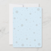 Carte De Correspondance Blue & Silver Boy Winter merveilleland Merci (Dos)