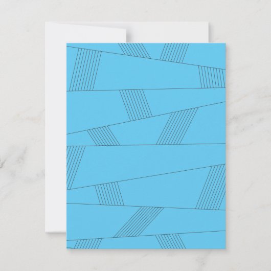 Carte De Correspondance Blue, simple, elegant, abstract line pattern (Devant)