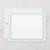 Carte De Correspondance Blue Stripes Flat Merci Notes (Dos)
