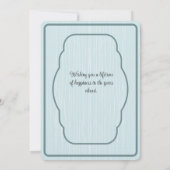 Carte De Correspondance Blue Vase of Pink Apple Blossoms (Dos)