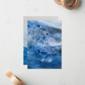 Carte De Correspondance Blue Wave Card (Devant/Arrière en situation)