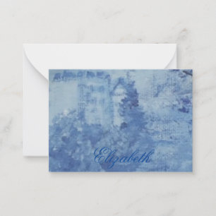 Carte De Correspondance Blue Willow Chinoiserie Ginger Jars Jar