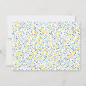 Carte De Correspondance Blue Yellow Lemons Limoncello Monogram NoteCard (Dos)
