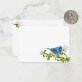 Carte De Correspondance Bluebird sur Apple Branch (Devant/Arrière en situation)