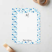 Carte De Correspondance Blush Moderne et Bleu Nuit (Devant/Arrière en situation)