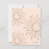 Carte De Correspondance Blush solaire céleste (Dos)