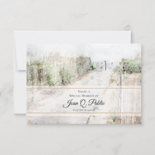 Carte De Correspondance Boardwalk to Beach Share the Memory Funeral Memori