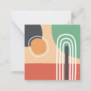 Carte De Correspondance Bohème couleurs rétro art arc-en-ciel