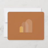 Carte De Correspondance Boho Abstrait Couple Monogramme Initiales (Dos)