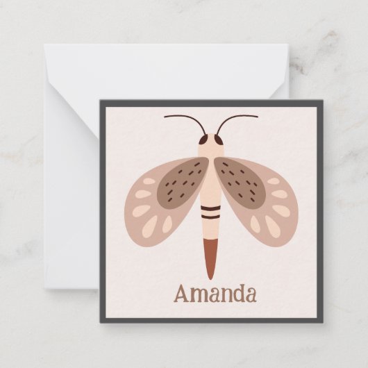 Carte De Correspondance Boho Butterfly Card (Devant)